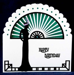 Art Deco Fan Card