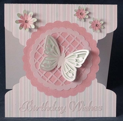 Shaped Card with Butterfly