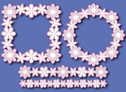 Flower Frames and Borders with Mats