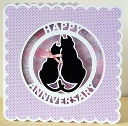Happy Anniversary Circle Text Card