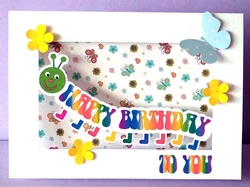 Birthday Bug Aperture Card and Rainbow Paper