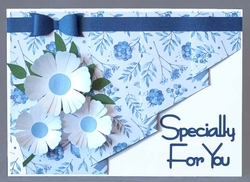 Drapery Fold Card with Flowers