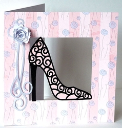 Filigree Shoe Aperture Card