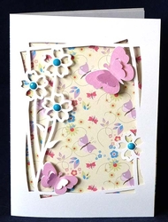 Flowers and Butterflies Aperture Card