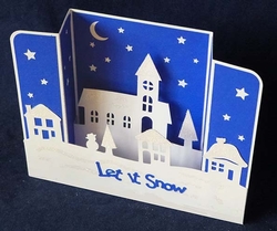 Christmas Scene Pop Up U Fold Card
