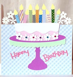Over the Edge Birthday Cake Card