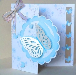 Scalloped Over the Edge Butterfly Card