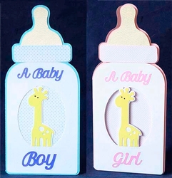 Baby Bottle Card and Envelope