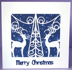 Reindeer & Tree Aperture Card