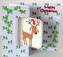 Rudolph Foldback Card and Holly Paper