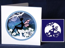 Mushroom Fairy Aperture Card plus Overlay