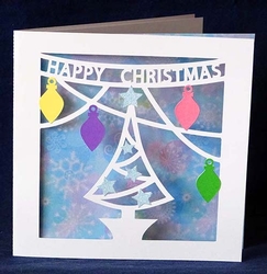 Star Tree with Baubles Card