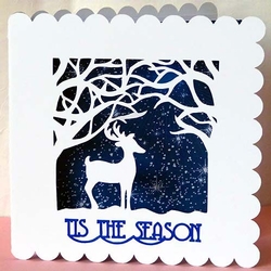 Reindeer in the Snow Card