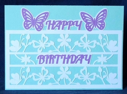 Happy Birthday Butterfly Panel Card