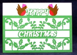 Happy Christmas Robin Panel Card