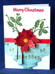 Poinsettia Drapery Card