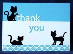 Cat Thank You Panel Card