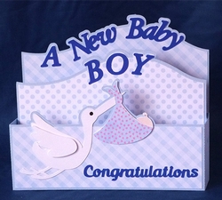 New Baby Boy Box Card