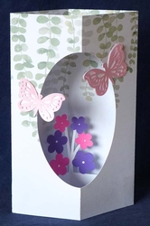 Diagonal Box Card with Butterflies