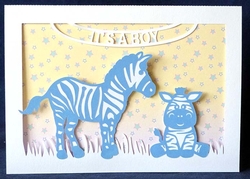 Its A Boy Zebra Card