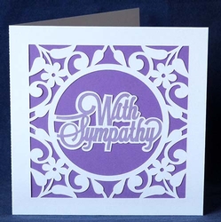 With Sympathy Floral Card