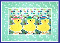 Easter Chicks Trio Card