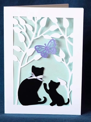 Butterfly Cats Card