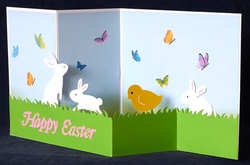 Easter Bunnies Z Fold Card
