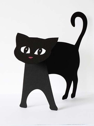 Folding Cat Shaped Card