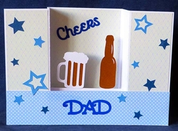 Cheers Dad Pop Up U Fold Card