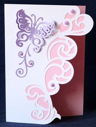 Flourish Edge Card with Butterfly