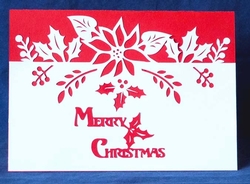 Poinsettia Overlay Card
