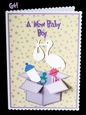 New Baby Box Card with Boy and Girl Letters