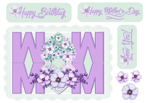 Fold over MOM with flowers