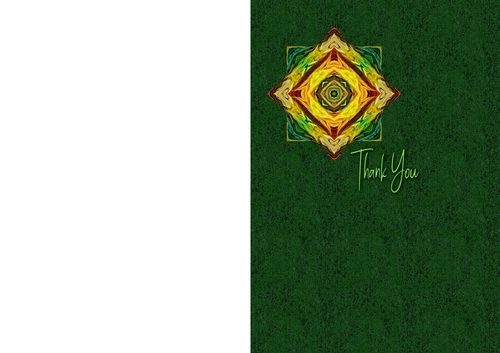 Green and yellow Thank You