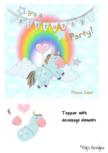 Unicorn Birthday Party Invite