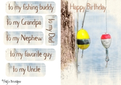 Fish Bobber Birthday Card