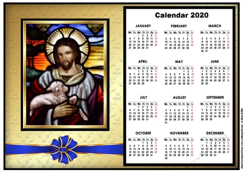 The Lord is my Shepard Calendar 