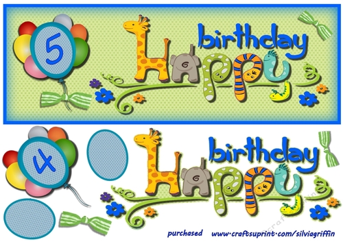 Animal Letters Boy Birthday Card DL
