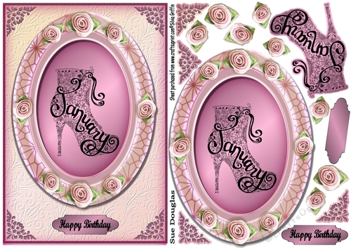 January Birthday / Anniversary Step by step