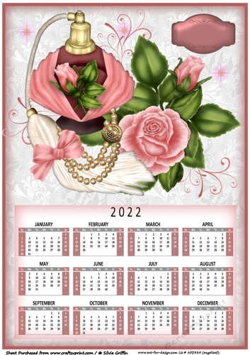 Perfume and Flowers Lady Calender