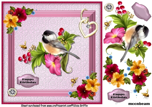 Beautiful Bird with flowers