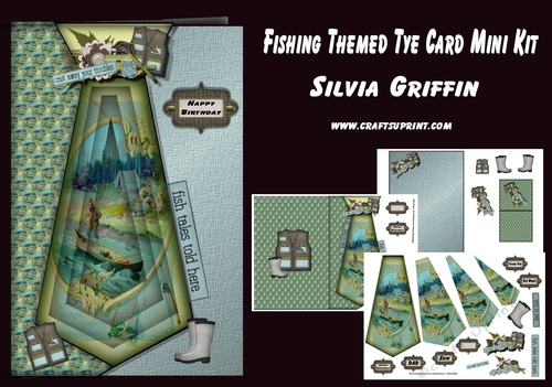Fishing Themed Tie Card 