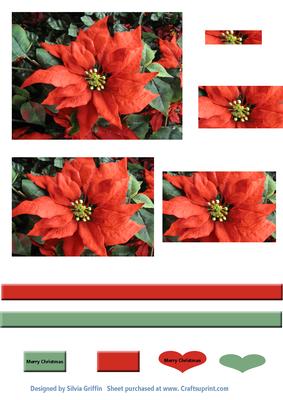 Red Poinsettia Pyramid