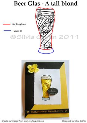 Beer Glass Tall- This "blond " is for You - 
