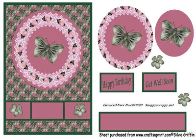 Green Butterfly and Lace Qs