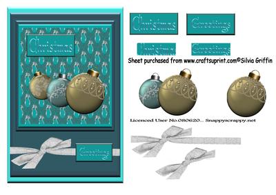 Blue Christmas Bulbs Sts