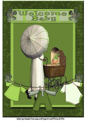 Pale Green New Baby A4