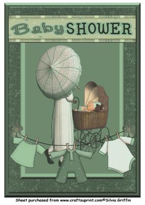 Green Baby Shower Invitation