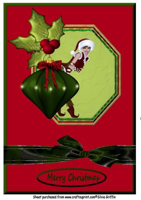 Peeking Christmas Fairy A4